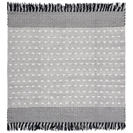 Safavieh 6 x 6 ft. Vermont Flat Weave Square Area Rug Ivory & Black VRM503A-6SQ